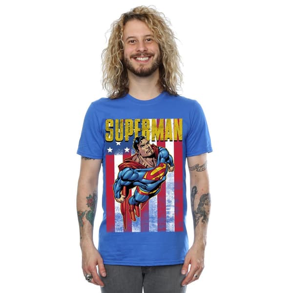 Superman Herr Flight Bomulls T-shirt L Kungsblå Royal Blue L