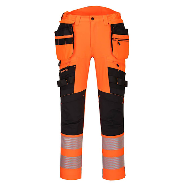 Portwest Herr DX4 Hi-Vis Avtagbar Holsterficka Rail Byxa Orange/Black 44R