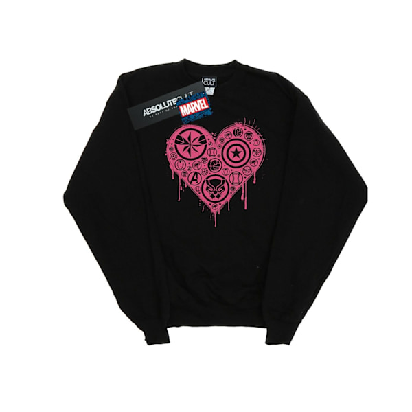 Marvel Girls I Heart Avengers Sweatshirt 9-11 år Svart Black 9-11 Years