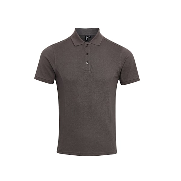 Premier Mens Coolchecker Plus Pique Polo Med CoolPlus XL Mörkgrå Dark Grey XL