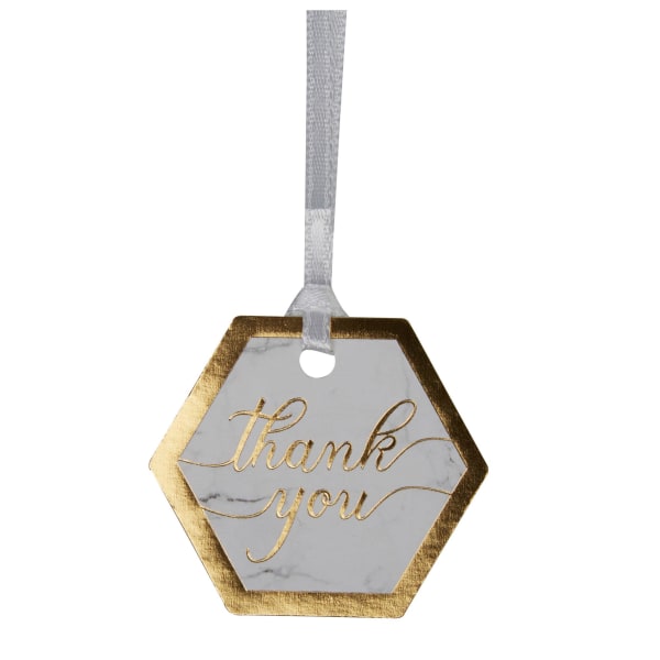 Neviti Thank You Bagage Tag (paket med 10) One Size Vit/Guld White/Gold One Size