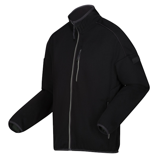 Regatta Kassam Marl Full Zip Fleece Jacka för Herrar, Storlek S, Svart/Agavegrön Black/Agave Green Marl S