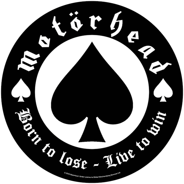Motorhead Born To Lose Patch One Size Svart/Vit Black/White One Size