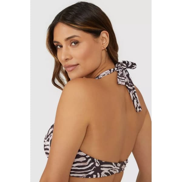 Underbar Dammode/Dam Djurmönstrad Ovadderad Bikiniöverdel 32G B Brown 32G