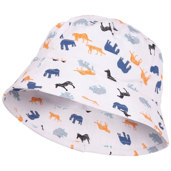 Trespass Zebdee Safari Animals Bucket Hat för barn 8-10 år White 8-10 Years