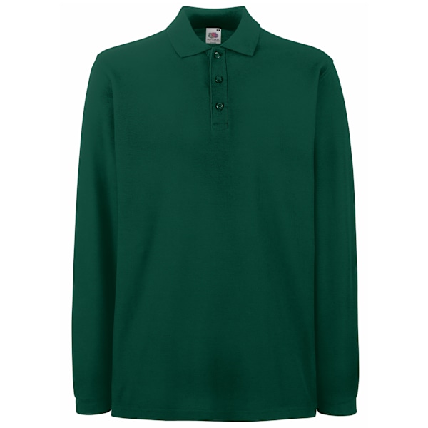 Fruit Of The Loom Premium Långärmad Poloskjorta 2XL Skog Forest Green 2XL