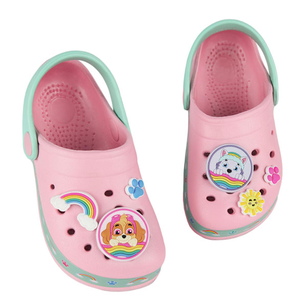 Paw Patrol Flickor Skye & Everest Badge Clogs 7 UK Barn Rosa/Grön Pink/Green 7 UK Child