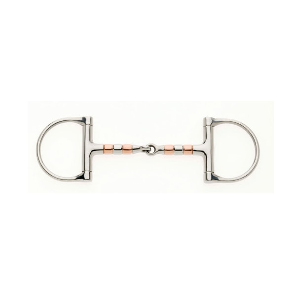 Lorina Copper Roller D Race Snaffle 5in Silver/Copper Silver/Copper 5in