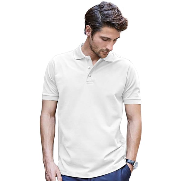 Tee Jays Herr Luxury Stretch Kortärmad Polotröja 5XL Vit White 5XL