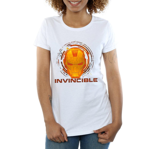 Marvel Dam/Kvinnor Iron Man Invincible Bomull T-shirt L Vit White L