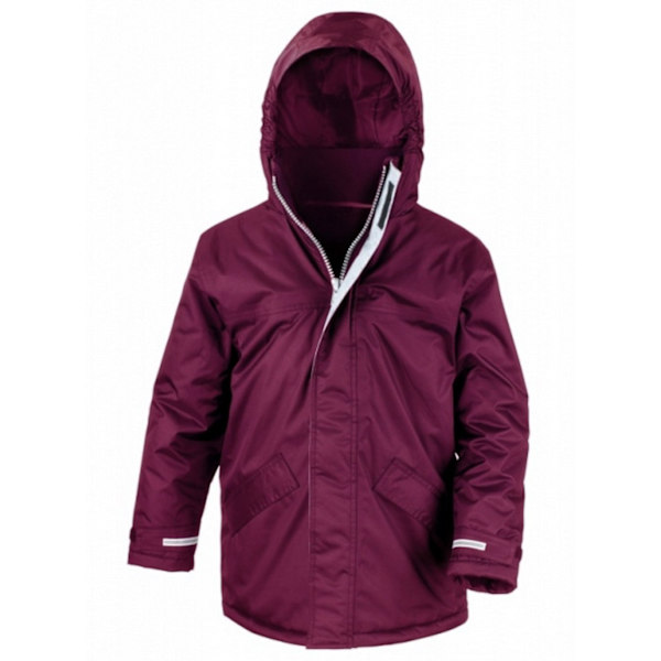 Result Barn/Barn Core Vinter Parka Vattentät Vindtät Ja Burgundy 5-6