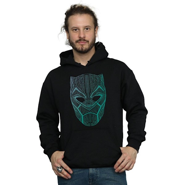 Marvel Herr Svart Panter Tribal Mask Hoodie M Svart Black M