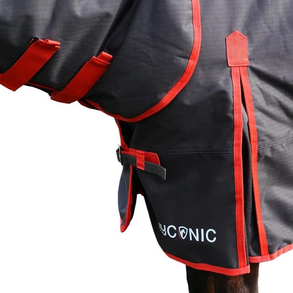 HYCONIC Combi Combo Neck Hästtäcke 7´ Kol/Röd Charcoal/Red 7´