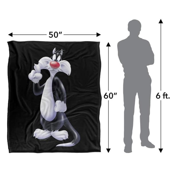 Looney Tunes Sylvester Polyesterfilt med mjuk känsla 152 cm x 147 cm Multicoloured 152cm x 147cm