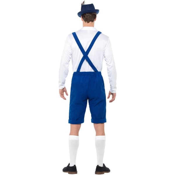 Smiffys Herr Bayersk Kostym L Blå/Vit Blue/White L