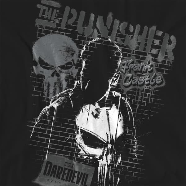 Daredevil Dam/Dam Born Again Punisher Graffiti T-shirt S Black S
