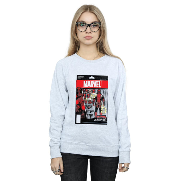 Marvel Dam/Kvinnor Deadpool Action Figur Sweatshirt XXL Värme Heather Grey XXL