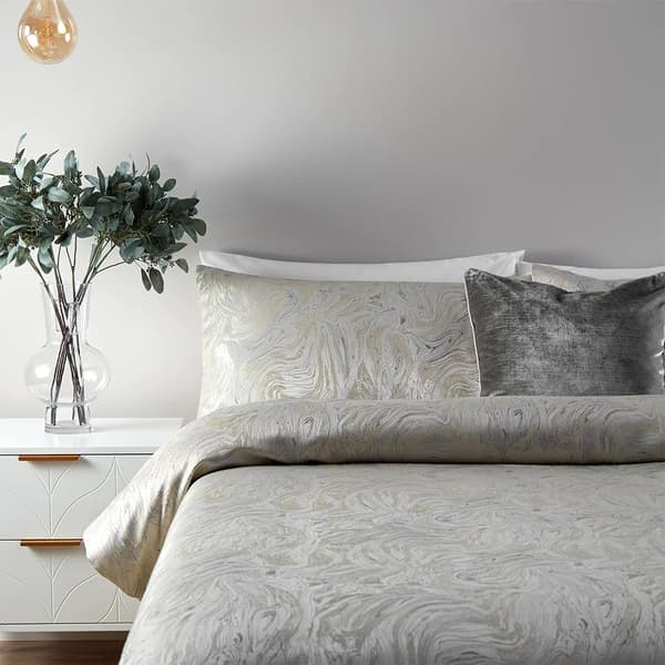 Paoletti Jacquard Marmor Påslakan Set King Oyster Oyster King