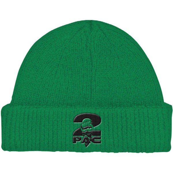 Tupac Shakur Unisex Adult Fist Logo Beanie One Size Grön Green One Size