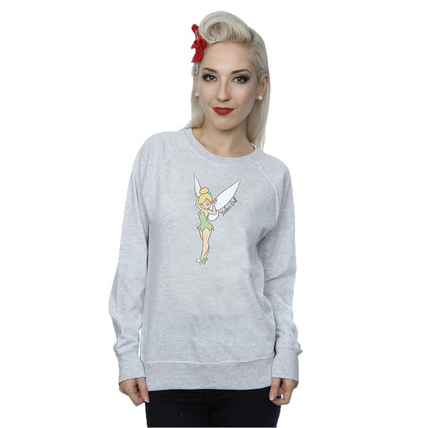 Tinkerbell Dam Klassisk Sweatshirt XXL Ljunggrå Heather Grey XXL