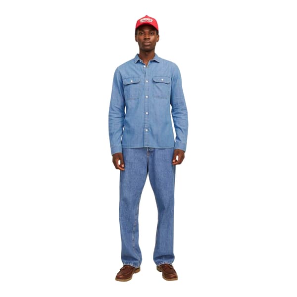 Jack And Jones Herr Denimskjorta S Ljus Denimblå Light Denim Blue S
