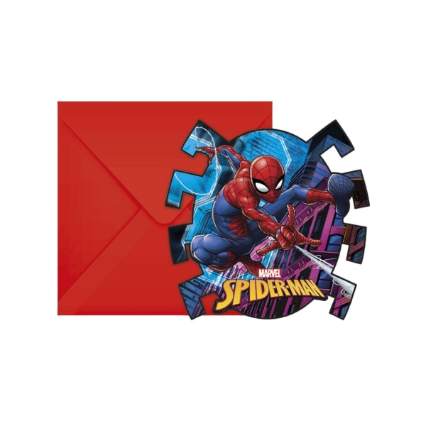 Spider-Man-logofödelsedagskort (6-pack) En storlek flerfärgad Multicoloured One Size