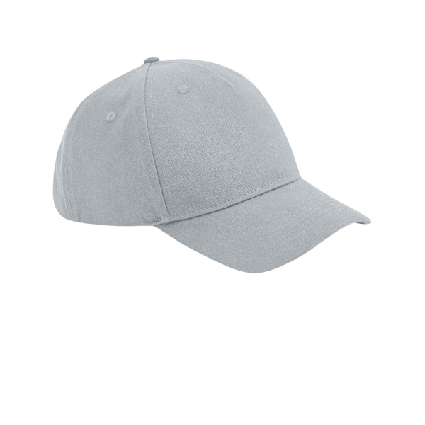 Beechfield 5 Panel Organic Baseball Cap One Size Light Grey Light Grey One Size