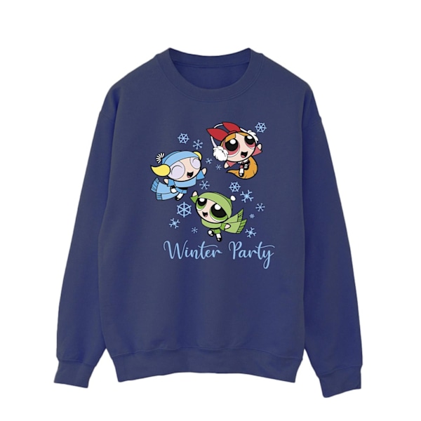 The Powerpuff Girls Mens Girls Winter Party Sweatshirt XL Marinblå Navy Blue XL