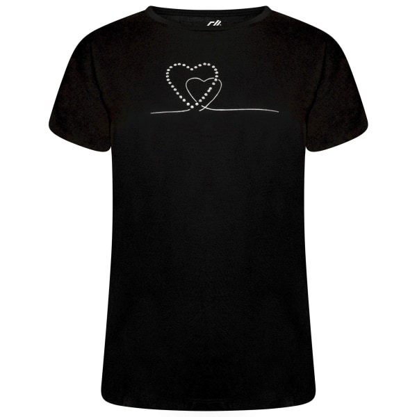 Dare 2B Dam/Dam Crystallize Heart T-shirt 12 UK Svart Black 12 UK