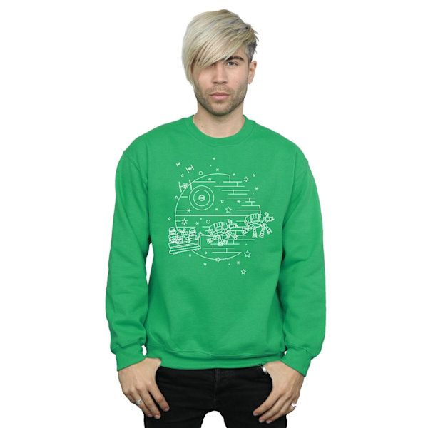 Star Wars Herr Death Star Sleigh Sweatshirt S Irländsk Grön Irish Green S