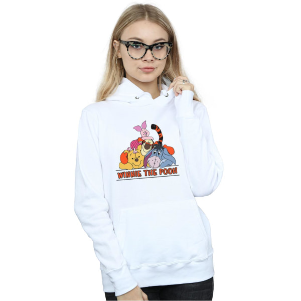 Disney Dam/Kvinnor Winnie The Pooh Grupp Hoodie L Vit White L