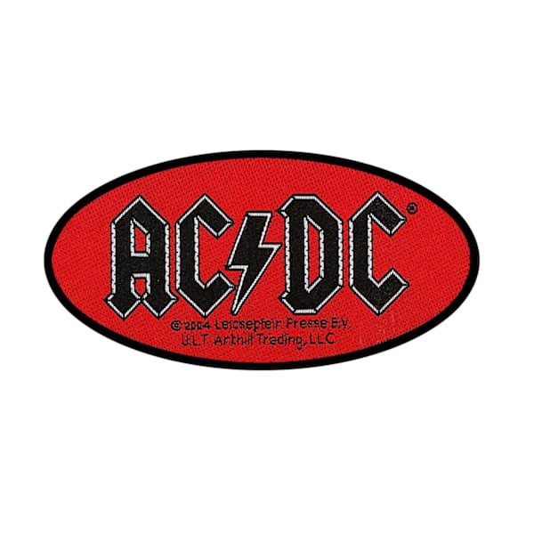 AC/DC Logo Oval Patch One Size Röd/Svart Red/Black One Size