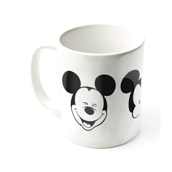 Disney Faces Mickey Mouse Mug En Storlek Vit/Svart White/Black One Size