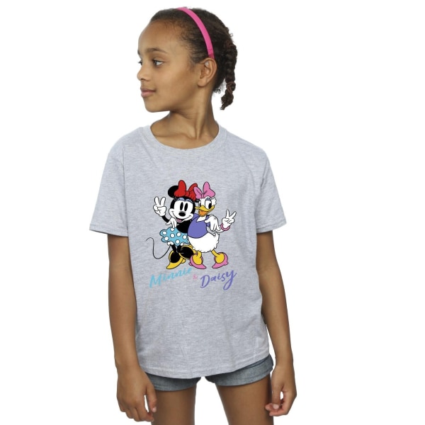 Disney Girls Minnie Mouse och Daisy Bomull T-shirt 12-13 år Sports Grey 12-13 Years