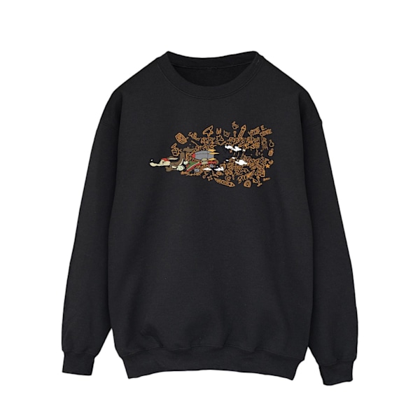 Looney Tunes ACME Doodles Wile E Coyote Sweatshirt 4XL Svart Black 4XL