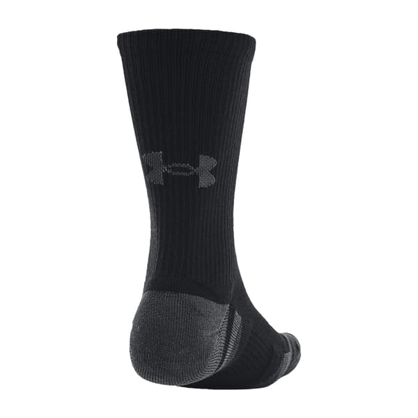 Under Armour Unisex Adult Performance Tech Crew Socks (3-pack) Black L