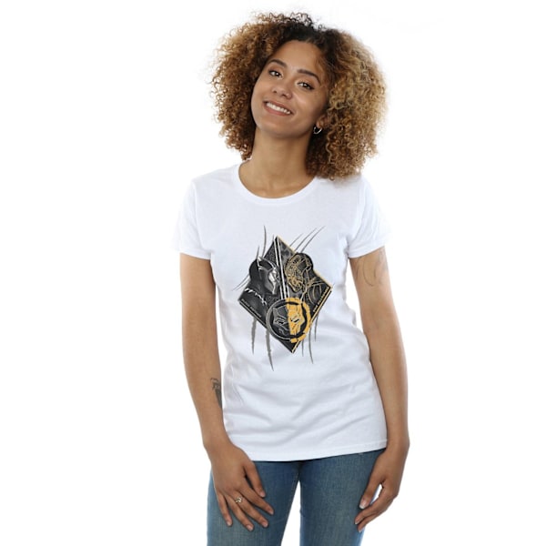 Marvel Dam/Kvinnor Black Panther Vs Killmonger Bomull T-shirt White L