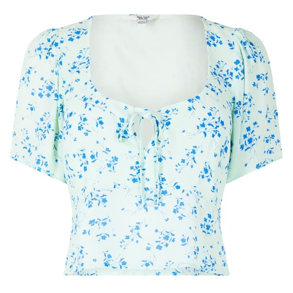 Jack Wills Dam/Dam Keyhole Regular Kortärmad Blus 8 Seaglass 8 UK