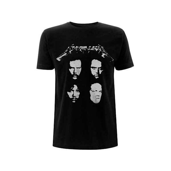 Metallica Unisex Adult 4 Faces Back Print Cotton T-Shirt XXL Svart Black XXL