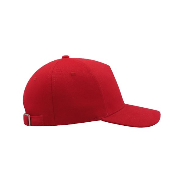 Atlantis Liberty Five Buckle Heavy Brush Cotton 5 Panel Cap One Red One Size