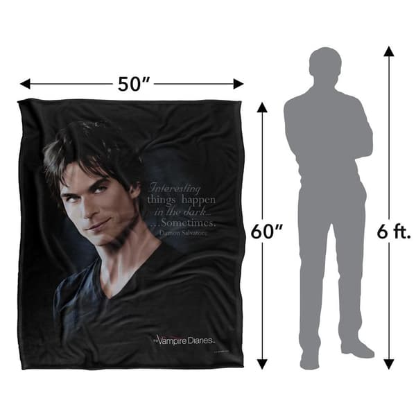 Vampire Diaries Intressanta Saker Damon Filt En Storlek Multi Multicoloured One Size