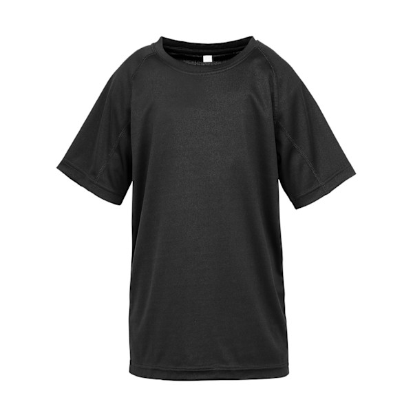 Spiro Chidlrens/Kids Impact Performance Aircool T-shirt 5-6 år Black 5-6 Years