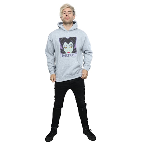 Disney Herr Maleficent Cropped Head Hoodie M Sports Grey Sports Grey M