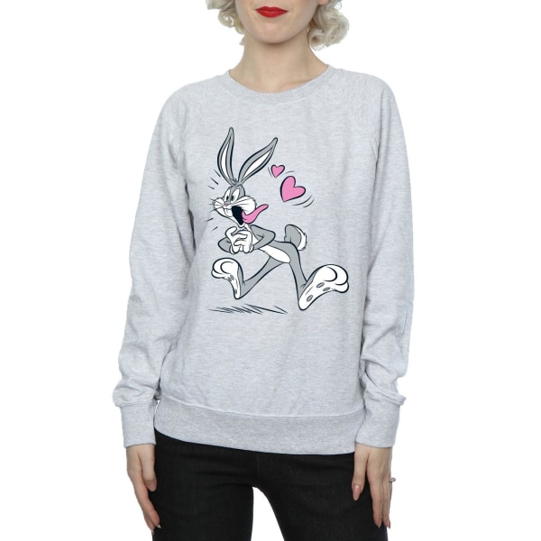 Looney Tunes Dam/Damer Bugs Bunny In Love Sweatshirt XXL Han Heather Grey XXL