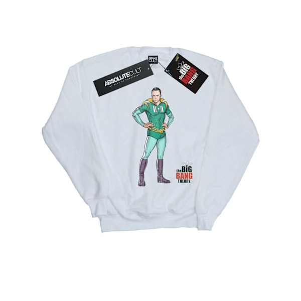 The Big Bang Theory Herr Sheldon Superhjälte Sweatshirt 4XL Vit White 4XL