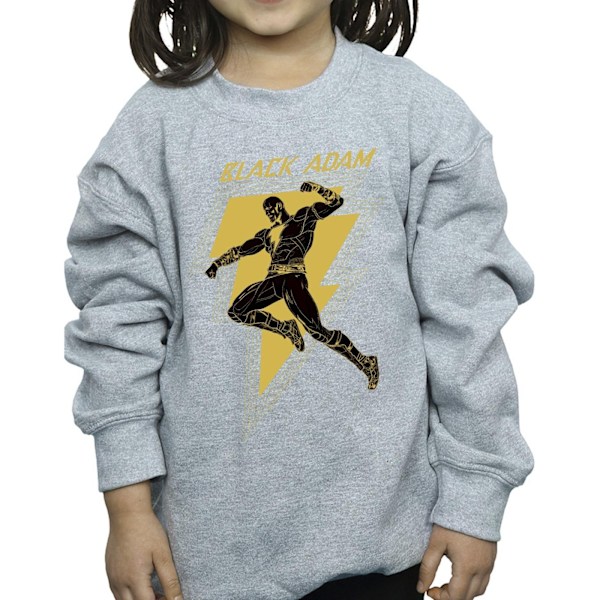 DC Comics Girls Black Adam Golden Bolt Brösttröja 3-4 år Sports Grey 3-4 Years