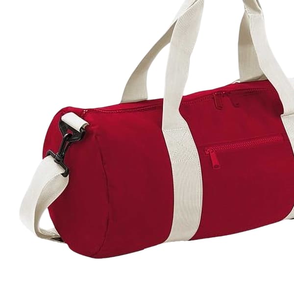 Bagbase Plain Varsity Barrel / Duffelväska (20 liter) En Storlek Classic Red/Off White One Size