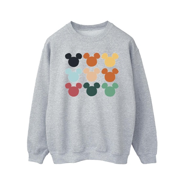 Disney Mickey Mouse Heads Square Sweatshirt för män S Sports Grå Sports Grey S
