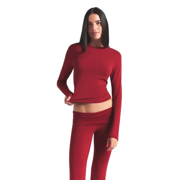 Skims Dam/Dam Bomullsjersey Vikbyxor 14 UK Brick Brick 14 UK