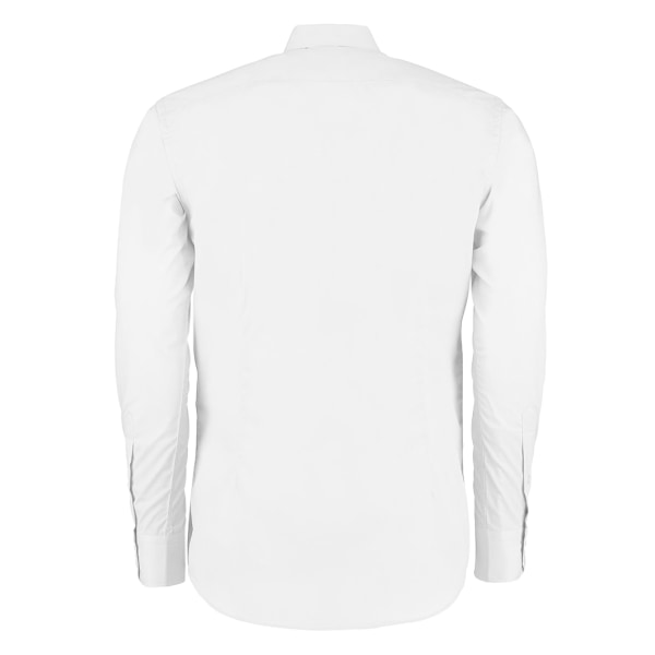 Kustom Kit Herr Slim Fit Långärmad Business / Work Shirt 16 W White 16